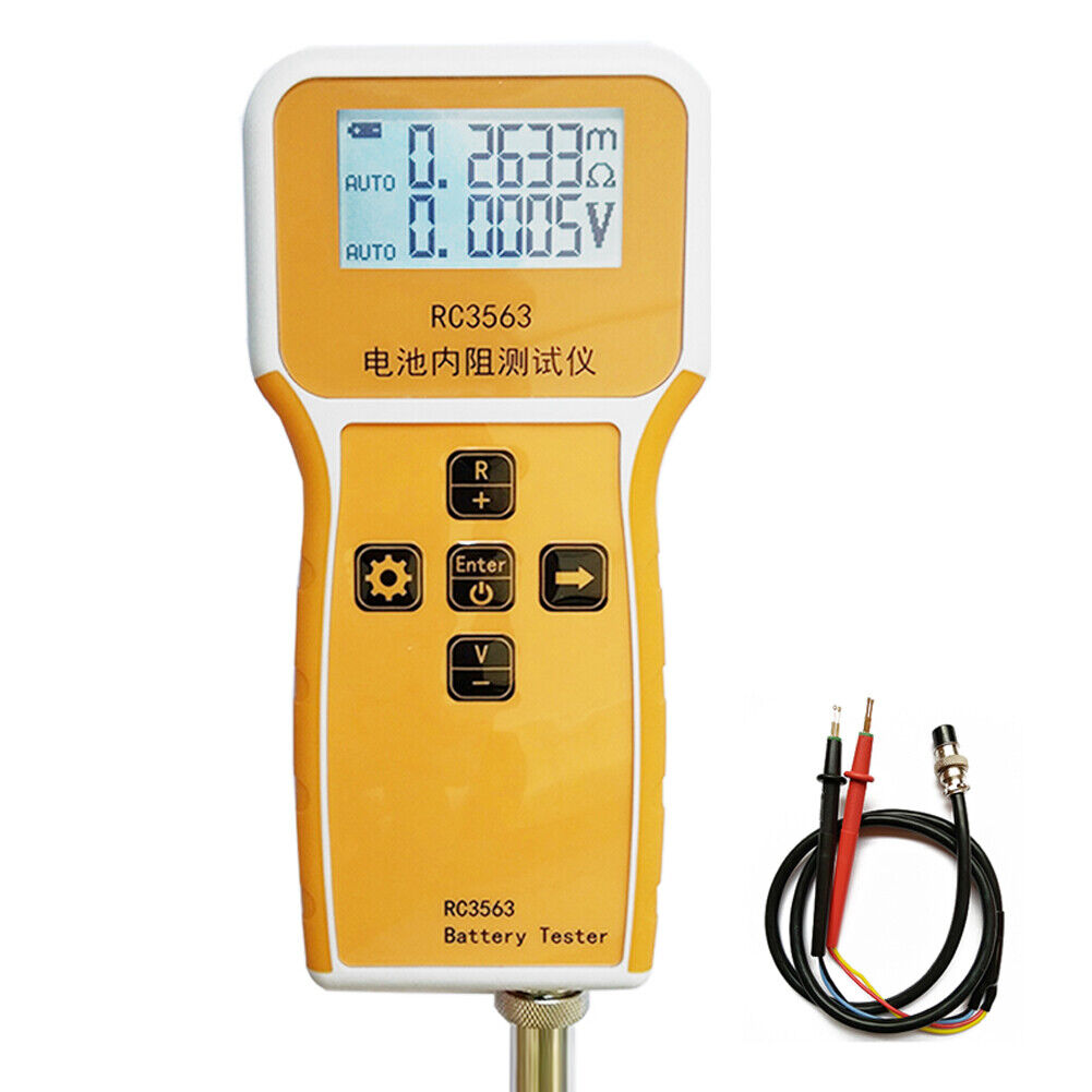 Tester per batterie RC3563 Tester di tensione di resistenza interna della batteria a 4 fili Tester for batteria 18650 al litio AC ad alta precisione Applicazione più ampia(Tester With Clip Tester per batterie RC3563 Tester di tensione di resistenza interna della batteria a 4 fili Tester for batteria 18650 al litio AC ad alta precisione Applicazione più ampia(Tester With Clip
