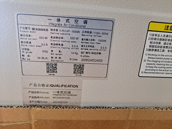 New 600w Heat/AC Unit for Outdoor Battery Storage Cabinet