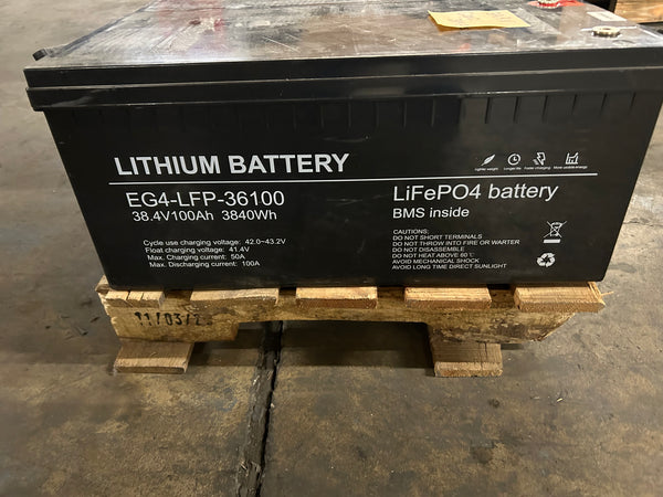4x (36v) 38.4v 100ah 3.84kWh Lifepo4 Batteries - 15.36kWh