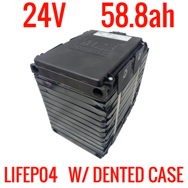 24V 58.8ah 1.35kWh LIFEPO4 A123 MODULE 7s with DENTED CASE**