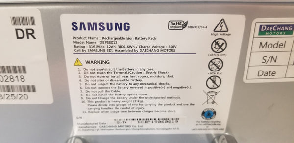 352 Samsung 30q cells 3.8kWh module