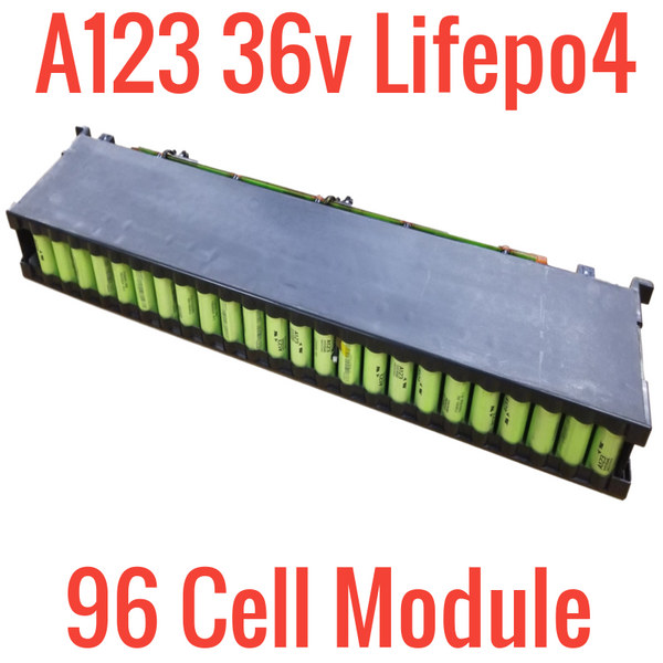 A123 36v 19.2ah 736wh Lifepo4 - 96x 26650 M1B Cells