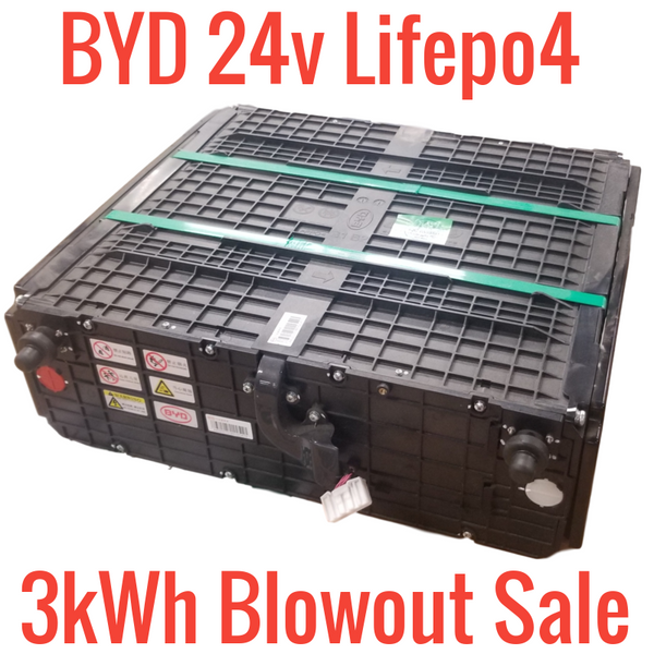 1 Bad Cell - BYD 24v 8s Lifepo4 3kWh BLOWOUT!