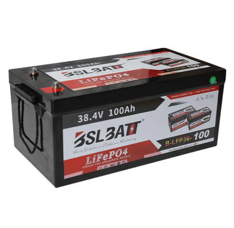 New 38.4v 100ah 3.84kWh Lifepo4 Battery with BMS - 36v