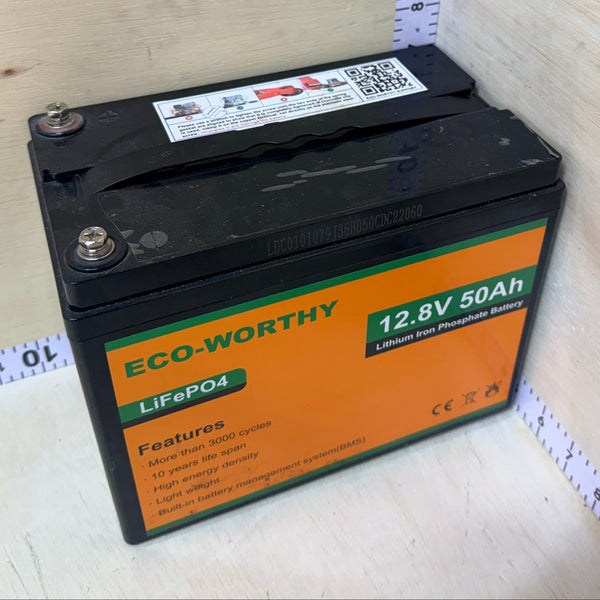 Used 12.8v 50ah 640wh Lifepo4 Battery - With BMS