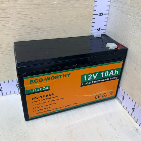 Overstock 12.8V 10Ah 128Wh LiFePO4 Battery W/ BMS