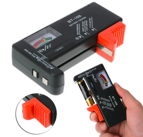 Alkaline Battery Tester AA AAA C D 9v Button