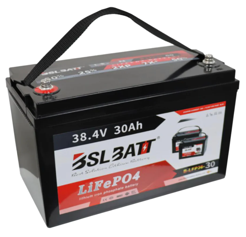 New 38.4v 30ah 1.15kWh Lifepo4 Battery with BMS - 36v