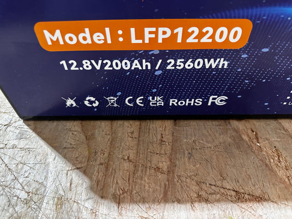 Used 12.8v 200ah 2560wh Lifepo4 Battery - With BMS
