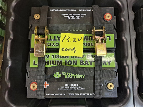 2x 12.8v 100ah Lifepo4 batteries with Outdoor Enclosure