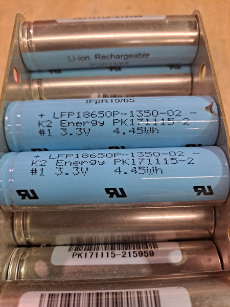 3.2v 35.1ah 112.32wh Module with 26x 18650 Lifepo4 Cells