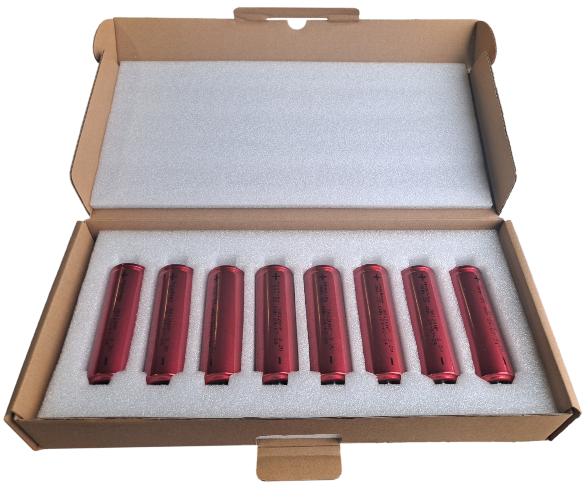 レッドコレクション1pack 24x New In Case Headway 38120 HP 3.2V 8AH Lifepo4 - $10/Cell