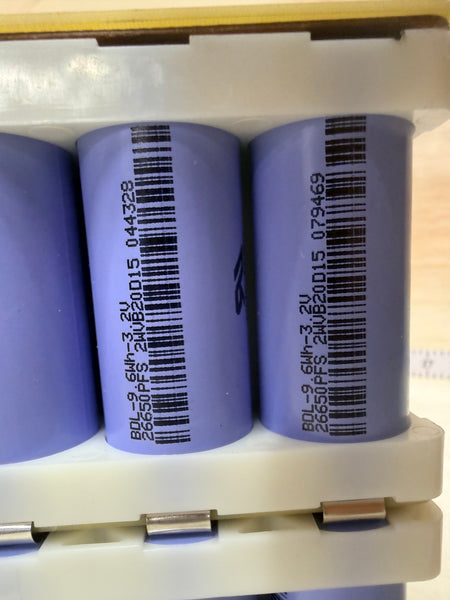 Used 25.6V 42Ah 1.08kWh LiFePO4 Battery Pack - Needs BMS