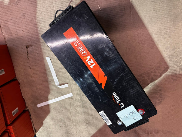 Used 12.8v 200ah 2560wh Lifepo4 Battery - With BMS - Skinny Version