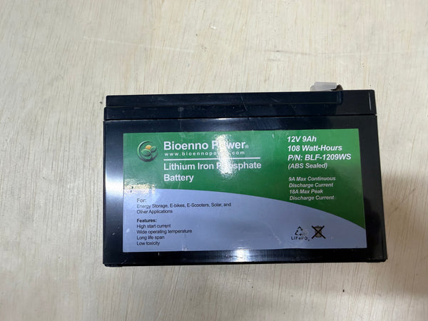 Used 12.8V 9Ah 115.2Wh LiFePO4 Battery W/ BMS