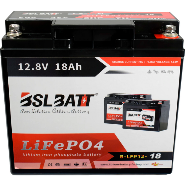 12.8v 18ah 230Wh Lifepo4 Battery with BMS - 12v