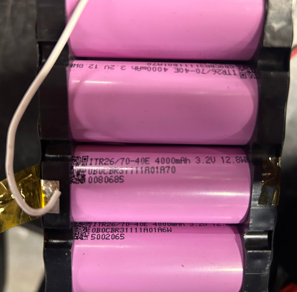 63x 4s6p 12.8v Lifepo4 Batteries with BMS - 1512 Cells