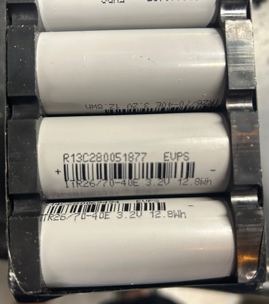 63x 4s6p 12.8v Lifepo4 Batteries with BMS - 1512 Cells