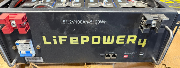 1x 51.2v 100ah + 1x 25.6v 200ah Lifepo4 Rack Mount - 9.92kWh