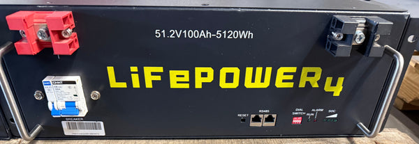 2x 51.2v 100ah 5.12kWh Lifepo4 Batteries 16s 48v - 6.72kWh