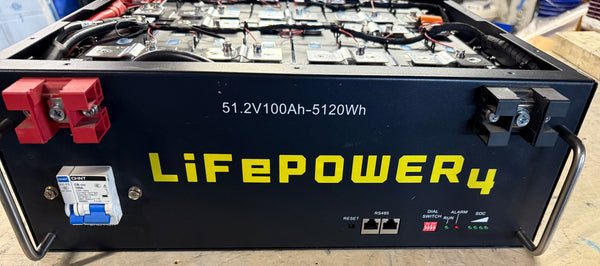 2x 51.2v 100ah 5.12kWh Lifepo4 Batteries 16s 48v - Both Working