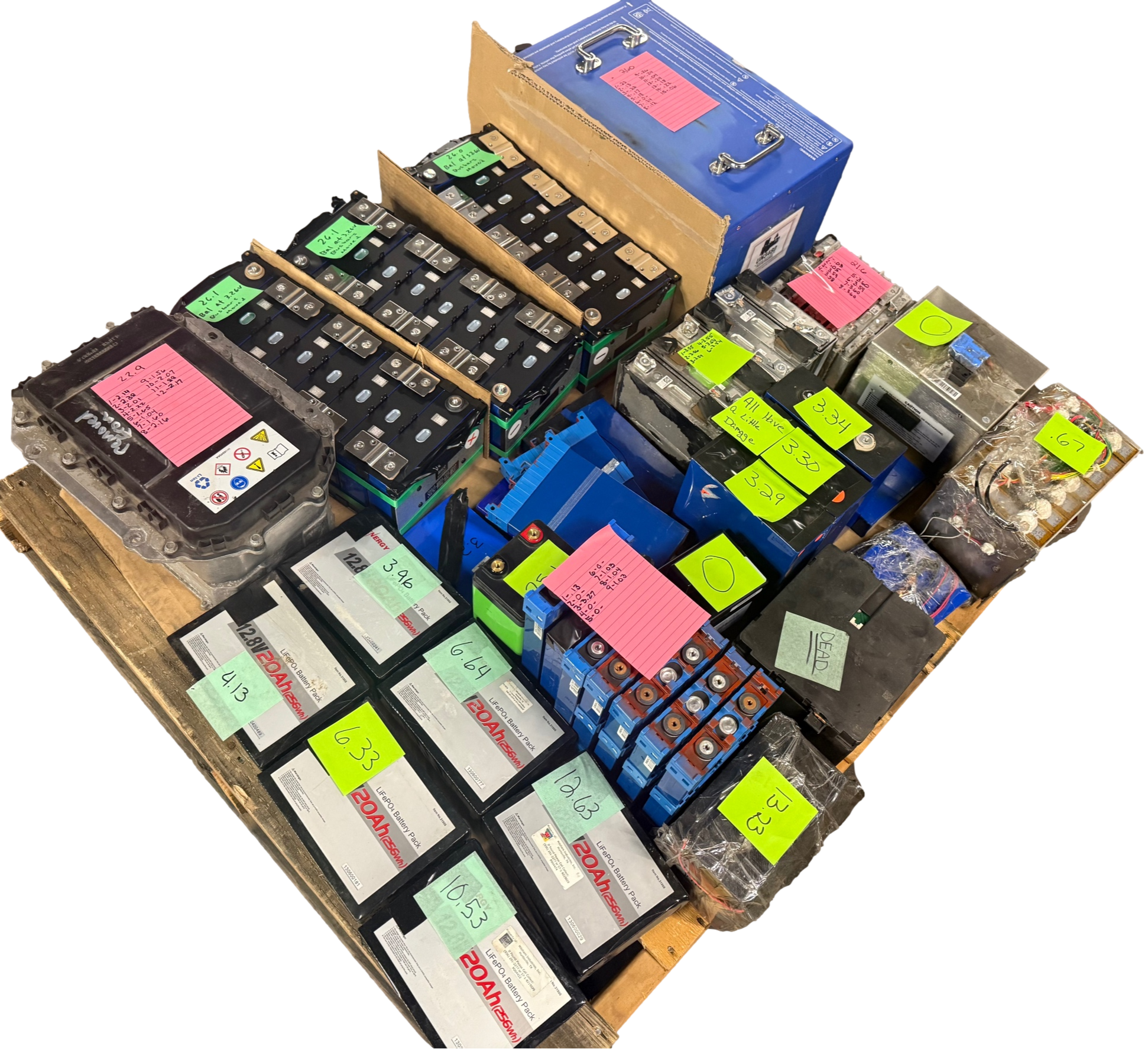 523 Pound Pallet of Lifepo4 Batteries