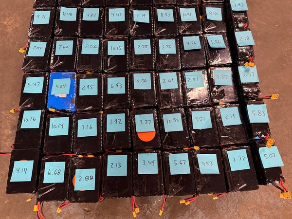 63x 4s6p 12.8v Lifepo4 Batteries with BMS - 1512 Cells