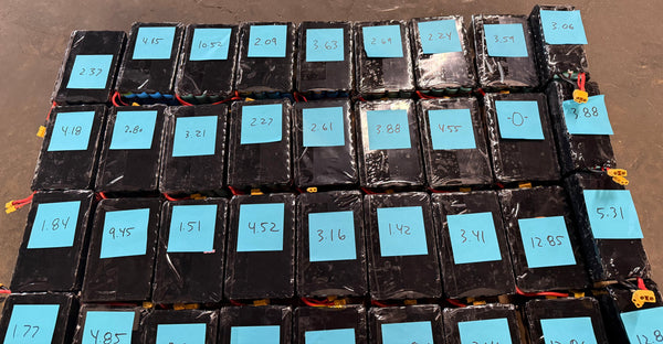 52x 4s6p 12.8v Lifepo4 Batteries with BMS - 1248 Cells