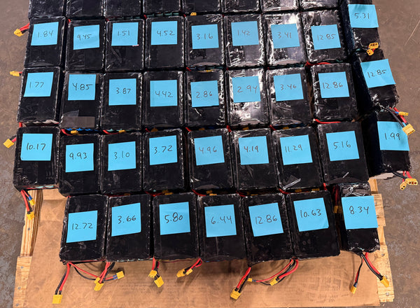 52x 4s6p 12.8v Lifepo4 Batteries with BMS - 1248 Cells