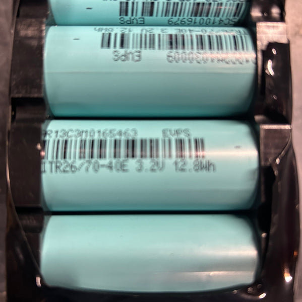 52x 4s6p 12.8v Lifepo4 Batteries with BMS - 1248 Cells