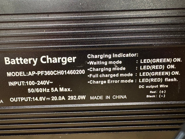 100-240VAC 14.6v 20a Lifepo4 4s 12v Charger