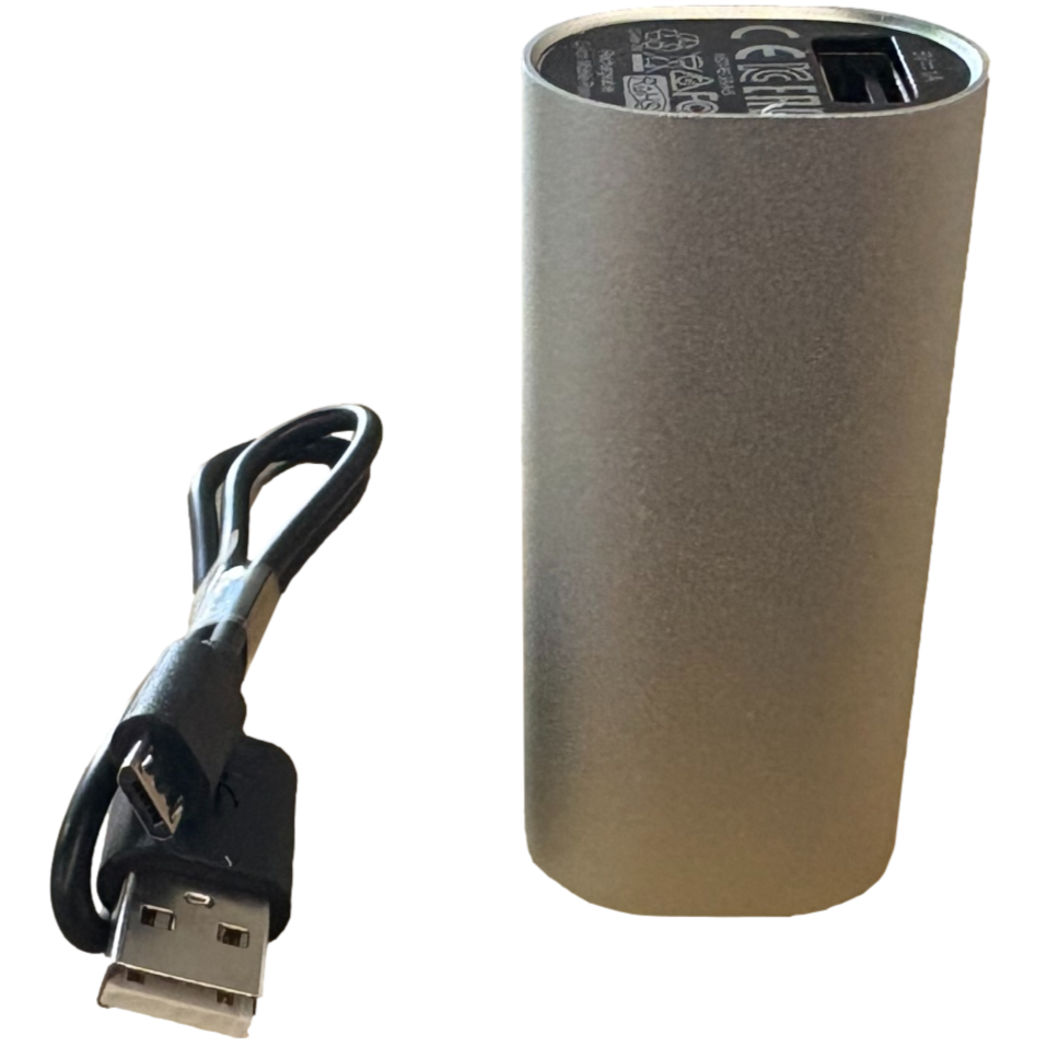 New Aluminum Cell Phone Charger Power Bank 3000mah with Cable