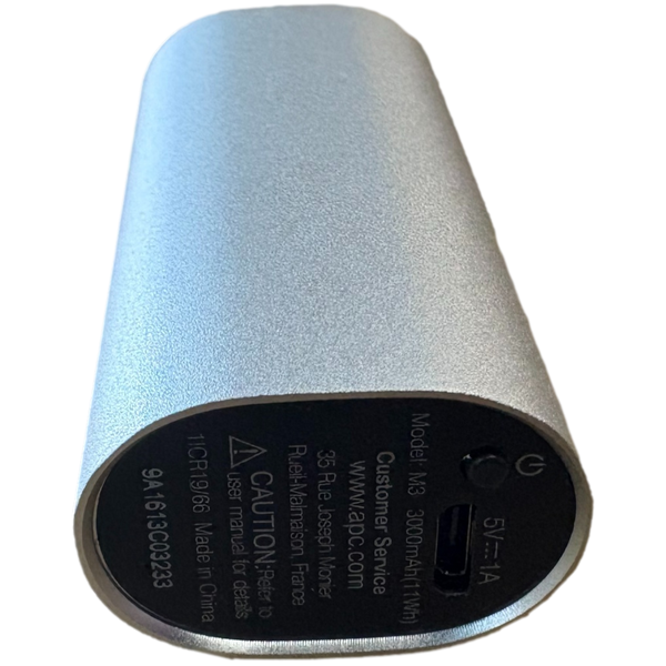New Aluminum Cell Phone Charger Power Bank 3000mah with Cable