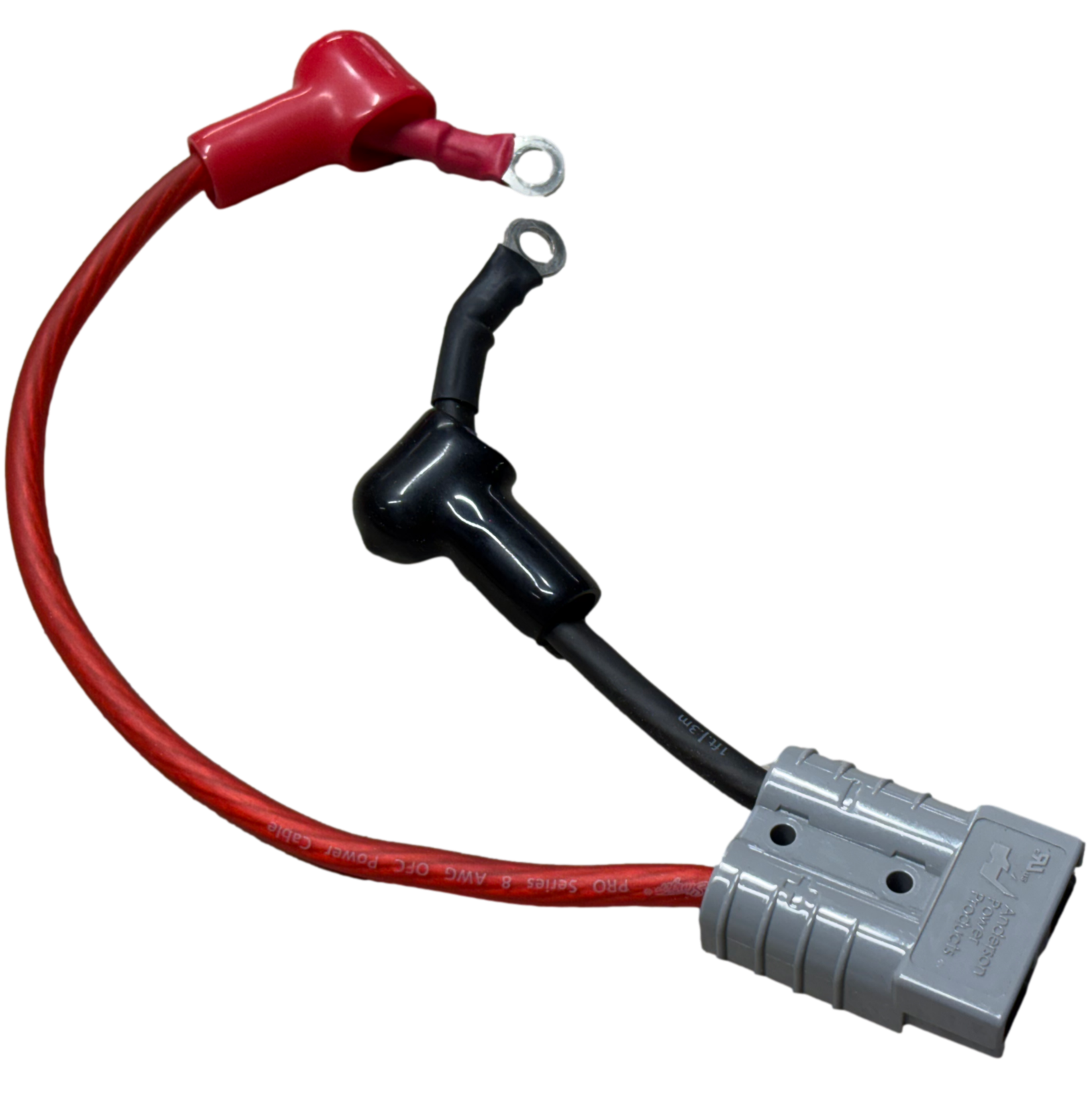 Anderson SB50a Connector + 8 Gauge Wire + Ring Terminals