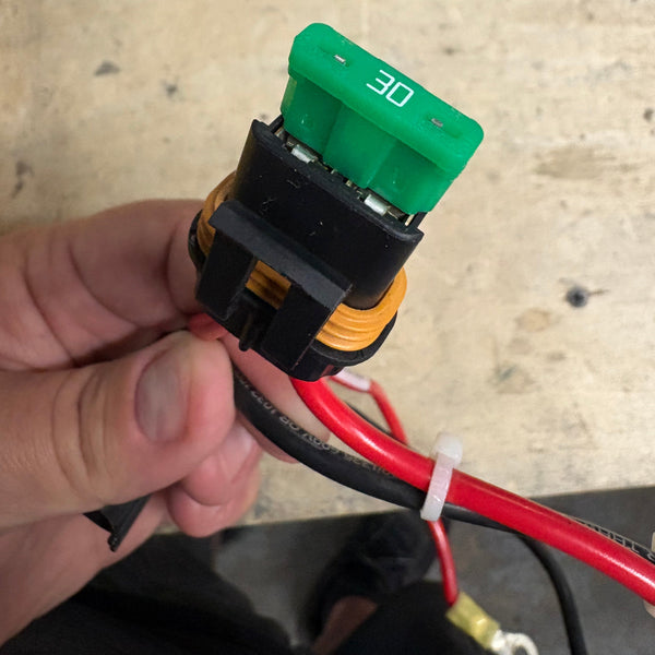 Anderson SB50a Connector + 10 Gauge Wire + 30a Fuse + Ring Terminals