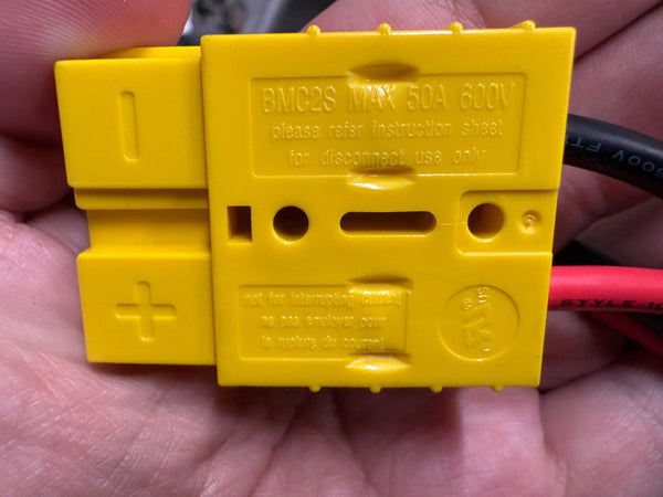 50a Connector + 10 Gauge Wire + 30a Circuit breaker + Ring Terminals