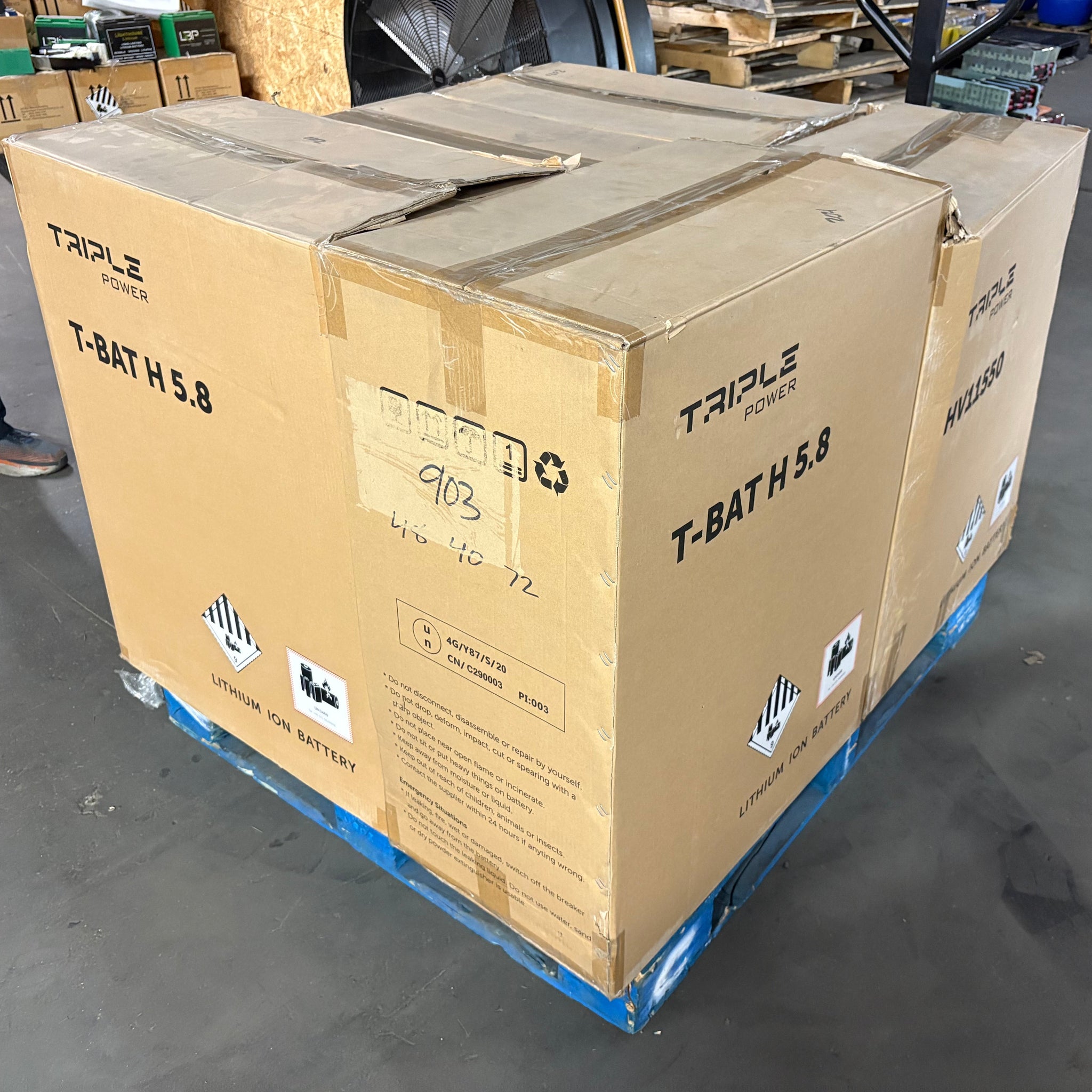 5x SolaX Triple Power 5.8kWh HV LiFePO4 Solar Batteries