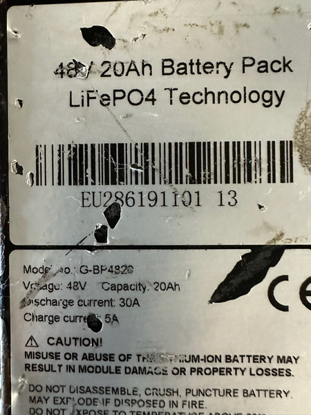 48v 20ah 960wh Lifepo4 Battery with BMS + Metal Enclosure