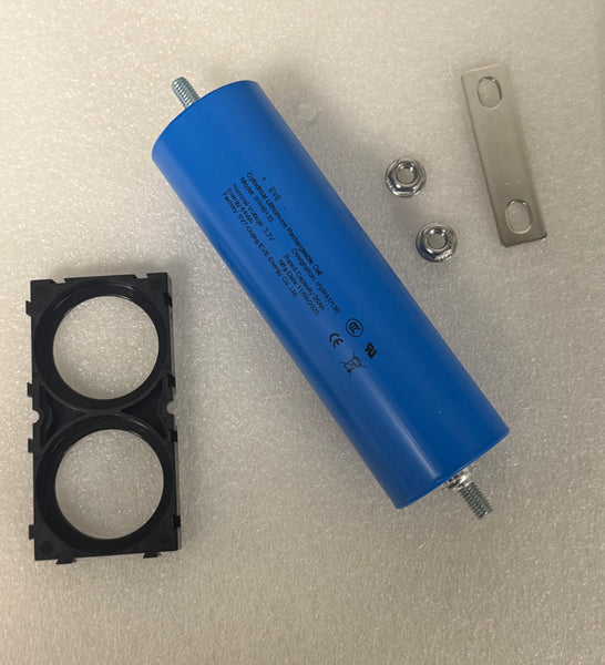 New EVE 3.2V 20Ah C40 40135 LiFePO4 Cells - with Cell Holders & Busbars