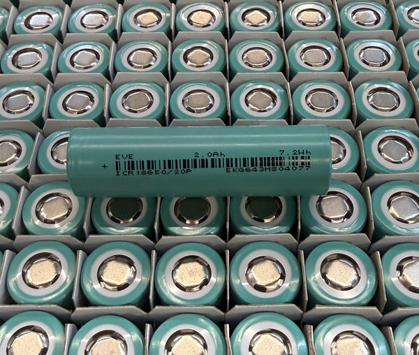 EVE ICR18650 20P 3.6V 2000mAh 30A High Rate 18650 Li-ion Cells - Overstock!