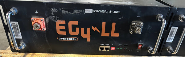 2x 12.8v 400ah 5.12kWh Lifepo4 Batteries 12v Rack Mount
