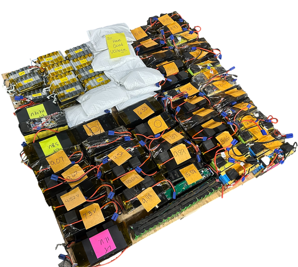 341 pound pallet Of Mixed Lithium Ion 18650 Batteries