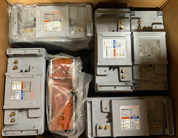 12x 24v 7s Electric Boat Motor Batteries - 21.48kWh Parts/Repair