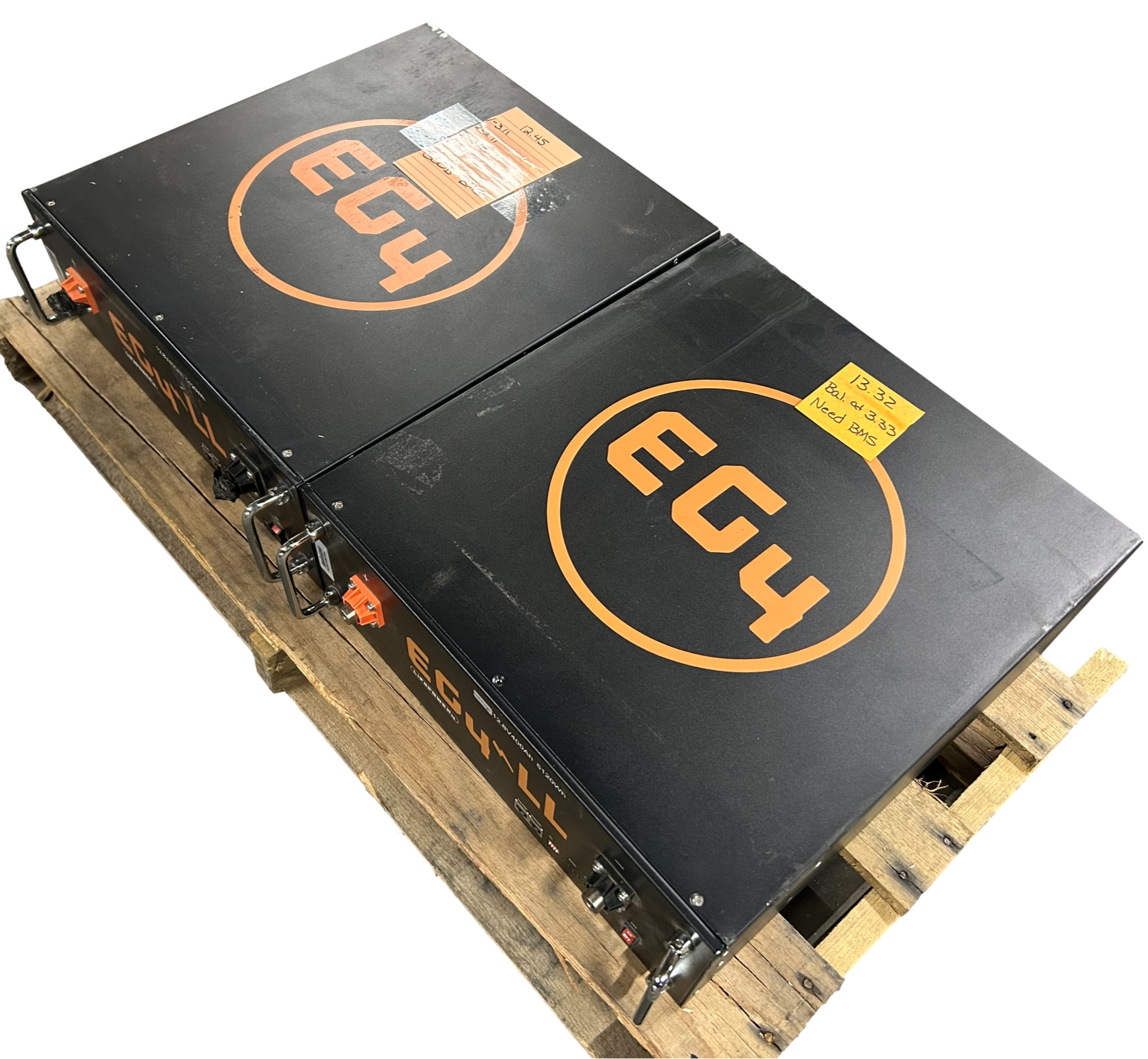 2x 12.8v 400ah 5.12kWh Lifepo4 Batteries 12v Rack Mount