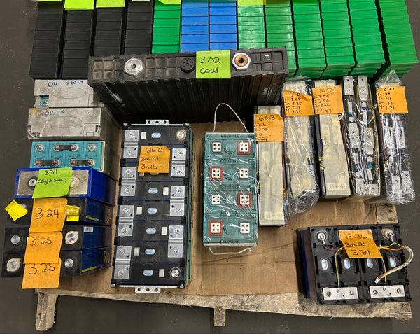 523 pound Pallet of Mixed Lifepo4 Prismatic Cells - Parts/Repair