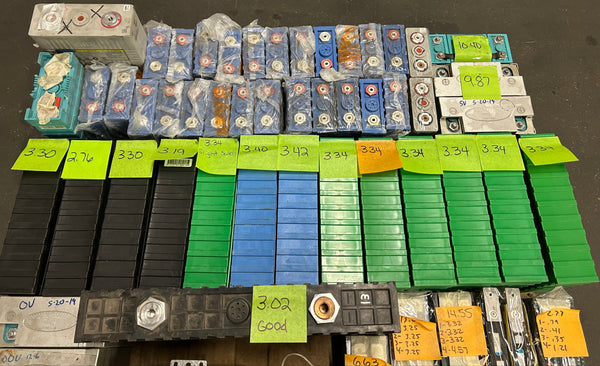 523 pound Pallet of Mixed Lifepo4 Prismatic Cells - Parts/Repair