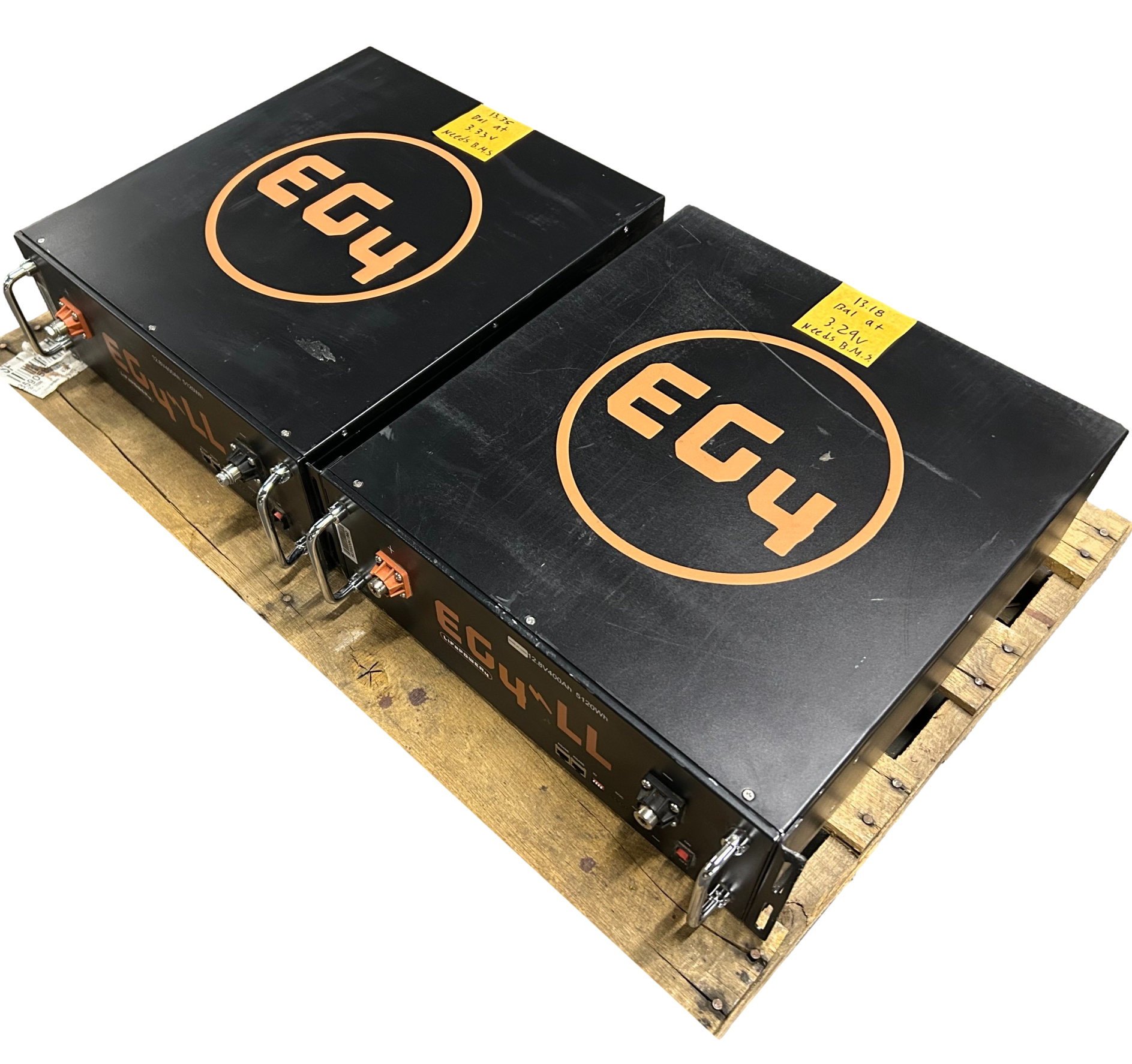 2x 12.8v 400ah 5.12kWh Lifepo4 Batteries 4s 12v Rack Mount