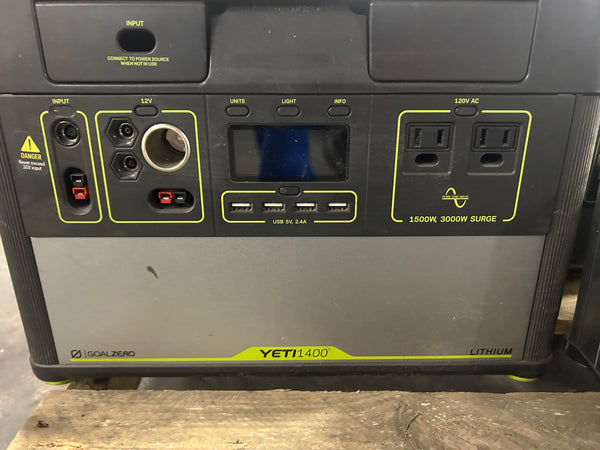 2x yeti1400, 2x yeti400, 1x Sherpa120 Portable Power Stations