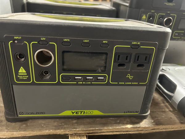 2x yeti1400, 2x yeti400, 1x Sherpa120 Portable Power Stations