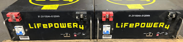 2x 51.2v 100ah 5.12kWh Lifepo4 Rack Mount - Needs BMS